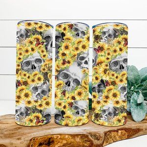 Sunflowers and Skulls 20oz Tumbler